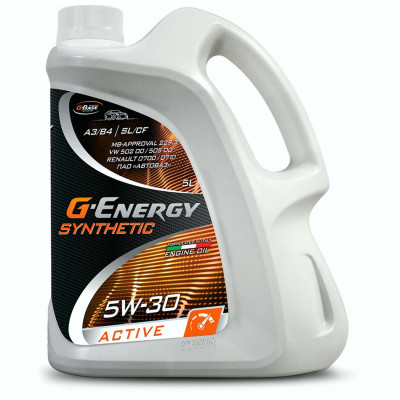G-Energy Synthetic Active 5W-30, 5 л — синтетическое моторное масло G-Energy Synthetic Active 5W-30, 5 л — синтетическое моторное масло