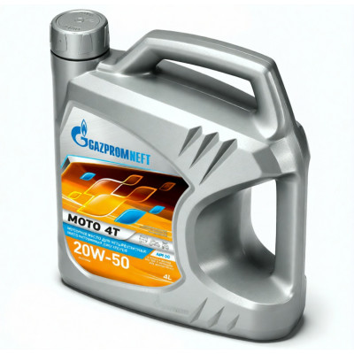 Моторное масло Gazpromneft Moto 4T 20W-50, 4 л, минеральное Моторное масло Gazpromneft Moto 4T 20W-50, 4 л, минеральное