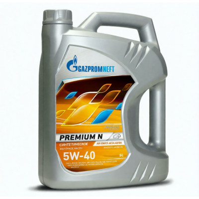 Масло моторное Gazpromneft Premium N 5W-40, 5 л, синтетика Масло моторное Gazpromneft Premium N 5W-40, 5 л, синтетика