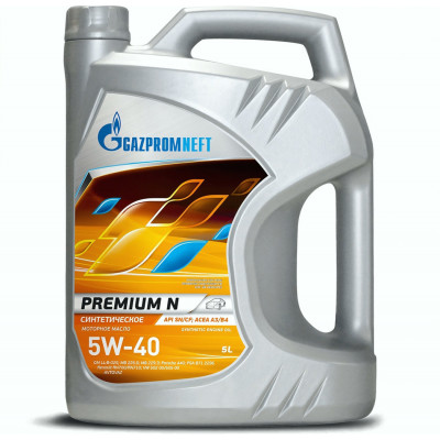Масло моторное Gazpromneft Premium N 5W-40, 5 л, синтетика Масло моторное Gazpromneft Premium N 5W-40, 5 л, синтетика