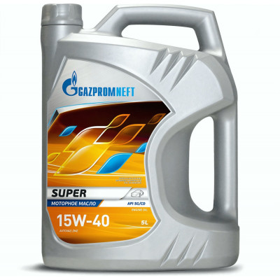 Моторное масло Gazpromneft Super 15W-40, 5 л, минеральное Моторное масло Gazpromneft Super 15W-40, 5 л, минеральное