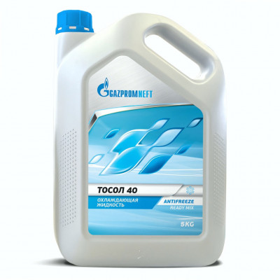 Охлаждающая жидкость Gazpromneft ТОСОЛ 40, канистра 4,775 кг Охлаждающая жидкость Gazpromneft ТОСОЛ 40, канистра 4,775 кг
