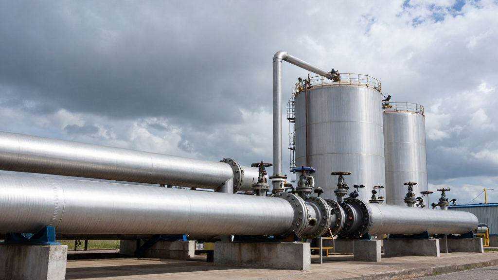 Внутреннее устройство поршневого компрессора газовой станции с системой смазки